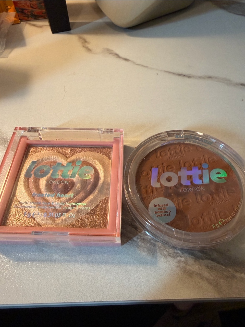 Lottie London Bronzer & Highlighter Duo in Shimmering Gold and Warm Brown